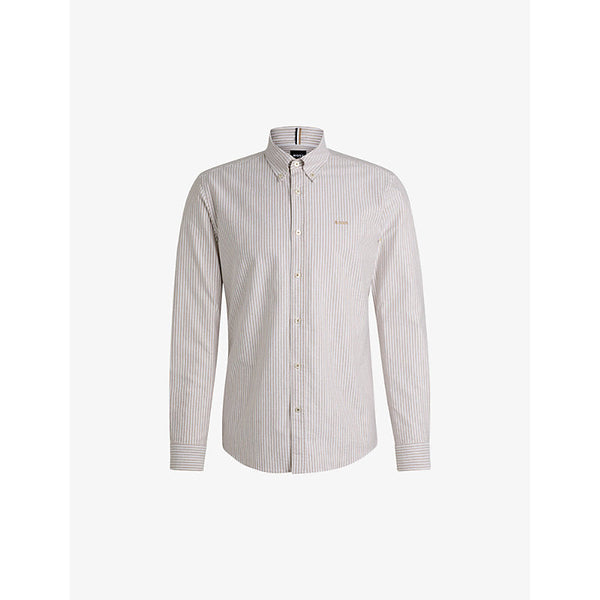 Mens Boss Slim-fit button-down Oxford-cotton shirt