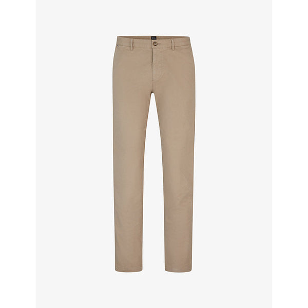 Mens Boss Slim-fit straight-leg stretch-cotton chinos