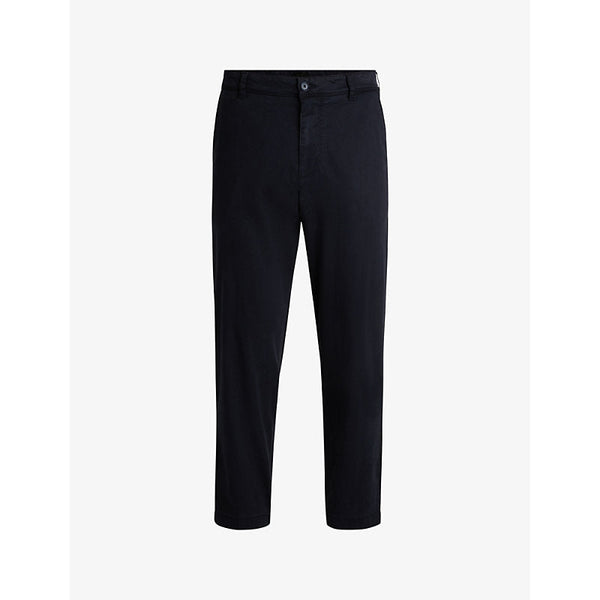 Mens Boss Tapered-leg tapered-fit stretch-woven trousers