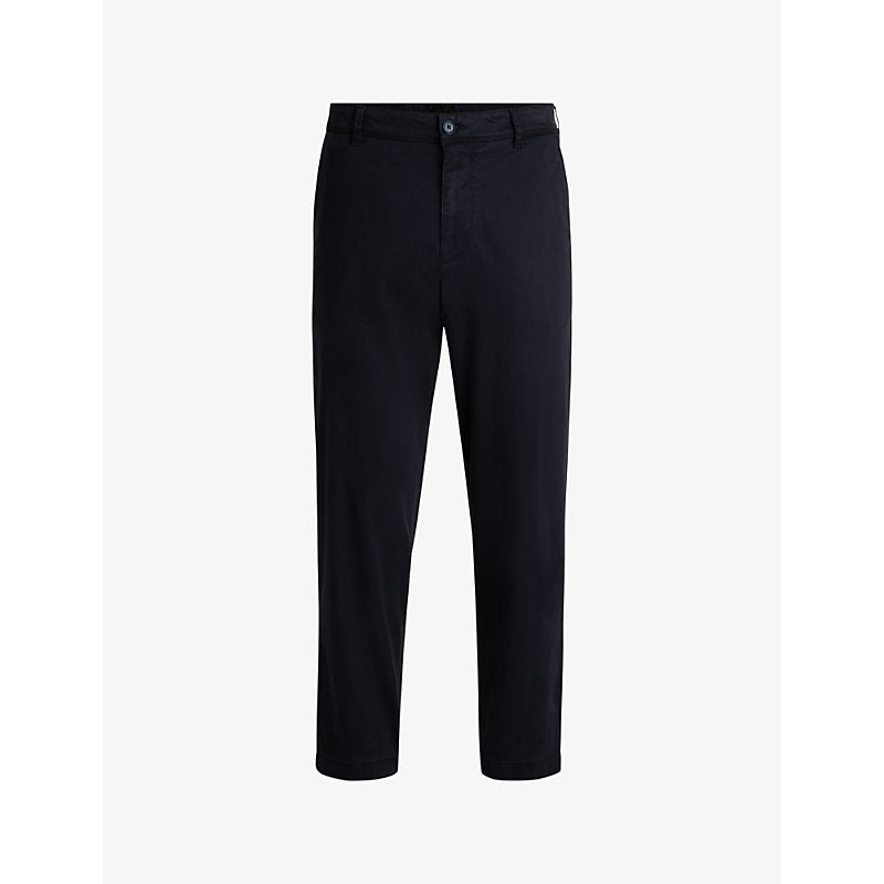 Boss Tapered-leg tapered-fit stretch-woven trousers