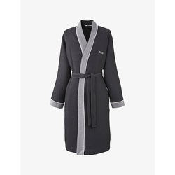 Boss Thermes logo-embroidered cotton robe