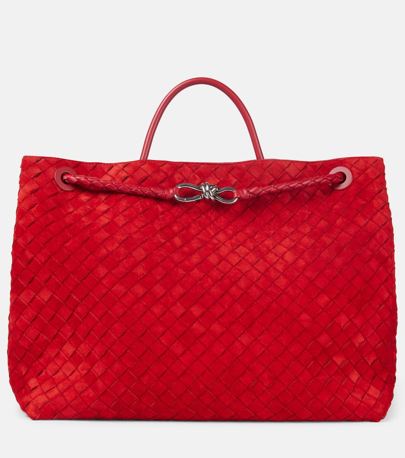 Bottega Veneta Andiamo Intrecciato Large suede tote bag