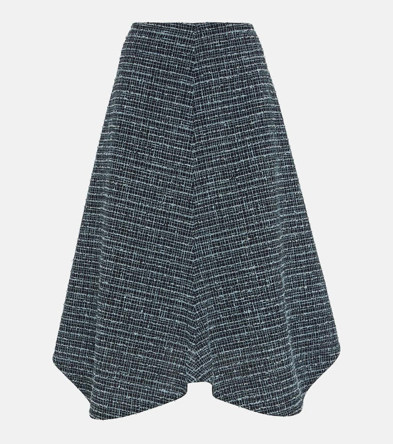 Bottega Veneta Asymmetric tweed midi skirt