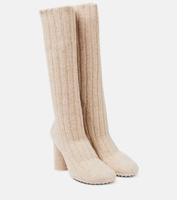 Bottega Veneta Atomic knitted knee-high sock boots | LYBSTORE