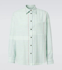 Bottega Veneta Checked wool twill shirt