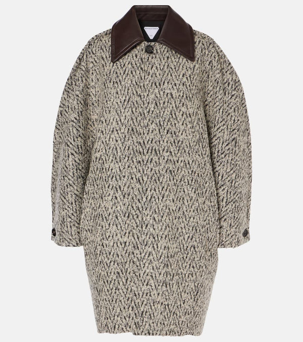 Bottega Veneta Chevron wool and mohair-blend bouclé coat | LYBSTORE