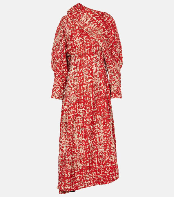 Bottega Veneta Draped jacquard midi dress