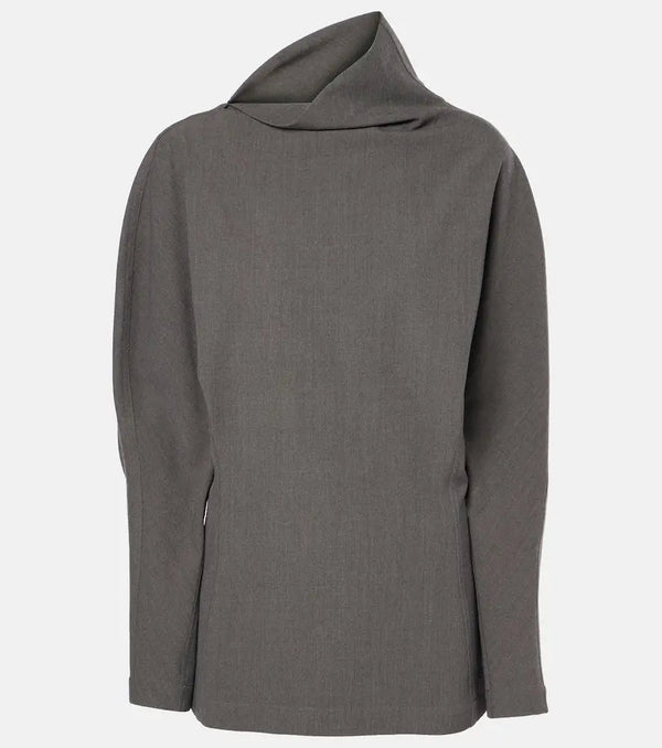 Bottega Veneta Draped wool-blend top | LYBSTORE