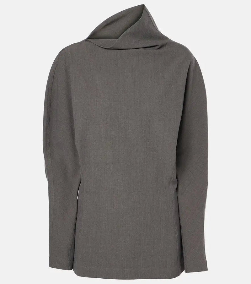 Bottega Veneta Draped wool-blend top