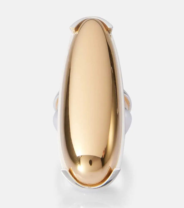 Bottega Veneta Ellipse Large 18kt gold-plated sterling silver ring