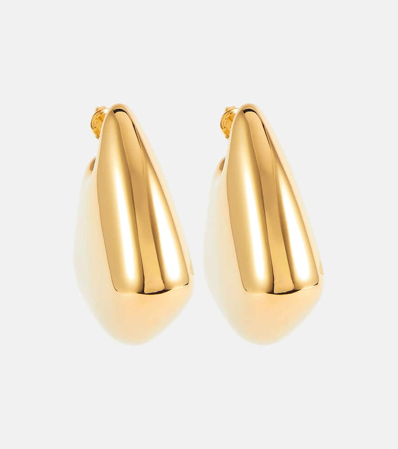 Bottega Veneta Fin Large 18kt gold-plated sterling silver earrings