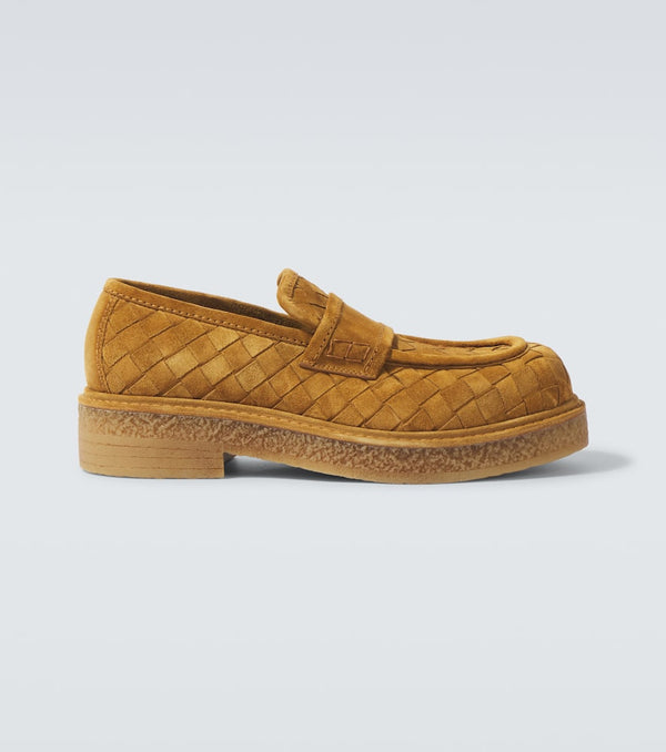 Bottega Veneta Haddock Intrecciato suede loafers