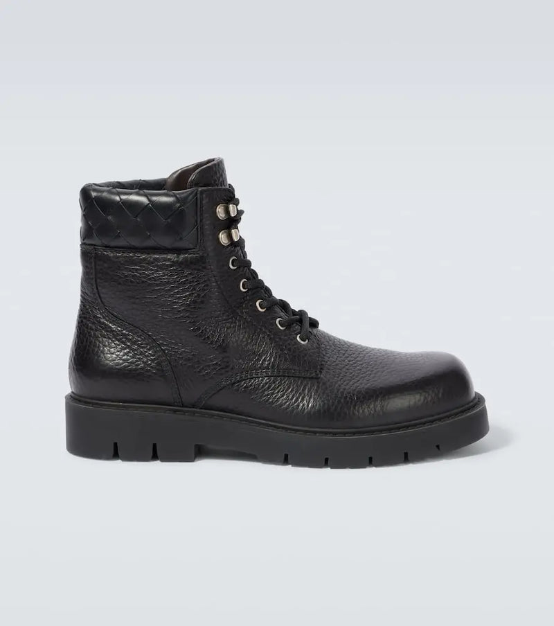 Bottega Veneta Haddock leather lace-up boots