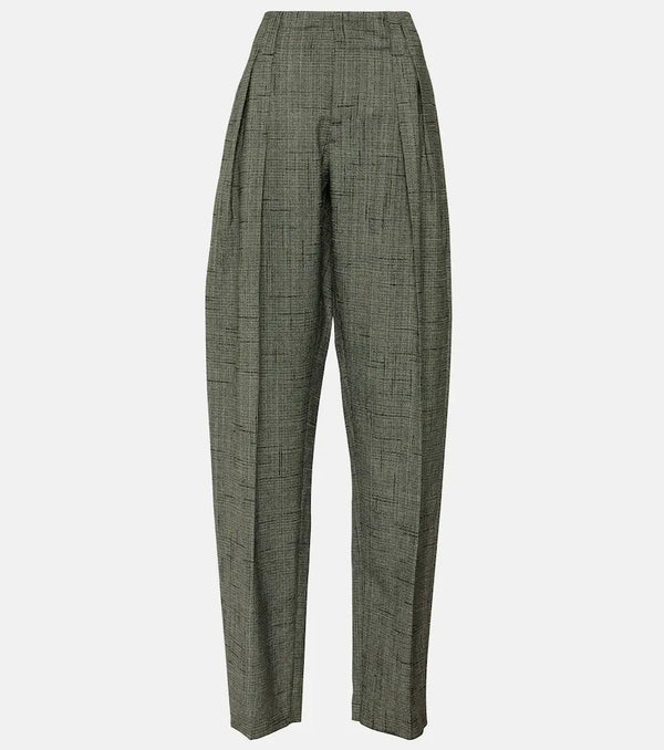 Bottega Veneta High-rise tapered wide-leg pants | LYBSTORE