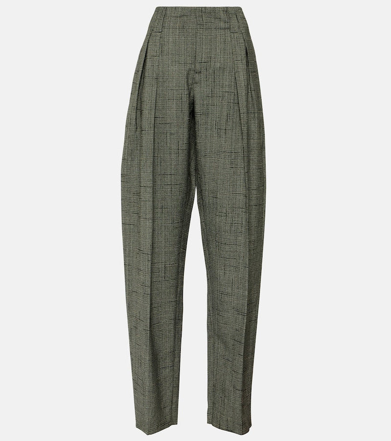 Bottega Veneta High-rise tapered wide-leg pants