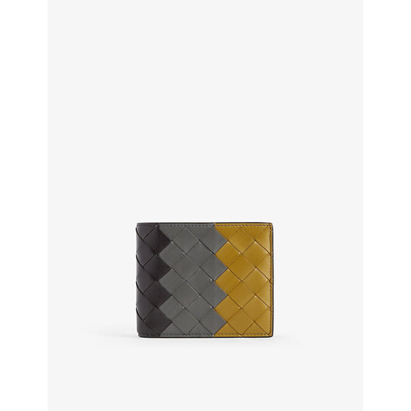 Bottega Veneta Intrecciato-Weave Leather Bifold Walet