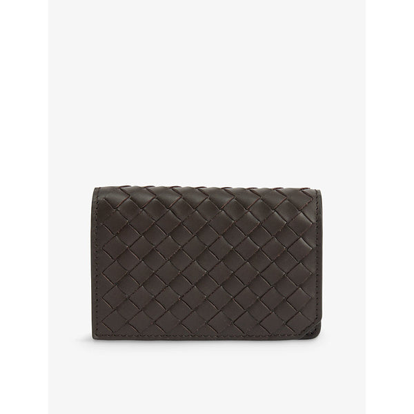 Bottega Veneta Intrecciato front-flap leather wallet