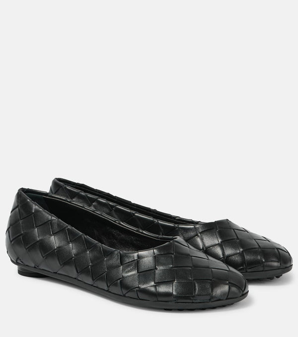 Bottega Veneta Intrecciato leather ballet flats