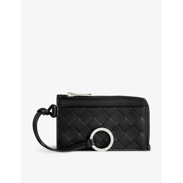  Bottega Veneta Intrecciato zipped leather coin purse