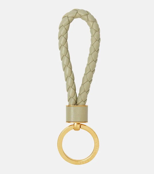 Bottega Veneta Intreccio leather keyring | LYBSTORE