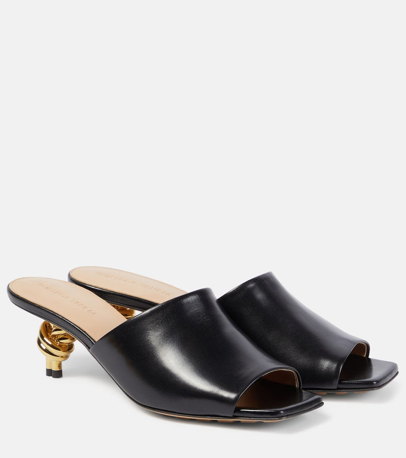 Bottega Veneta Knot 45 leather mules