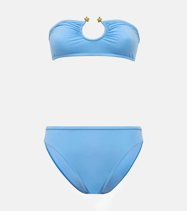 Bottega Veneta Knot bandeau bikini | LYBSTORE