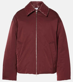 Bottega Veneta Leather-trimmed technical jacket