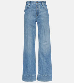 Bottega Veneta Mid-rise wide-leg jeans | LYBSTORE