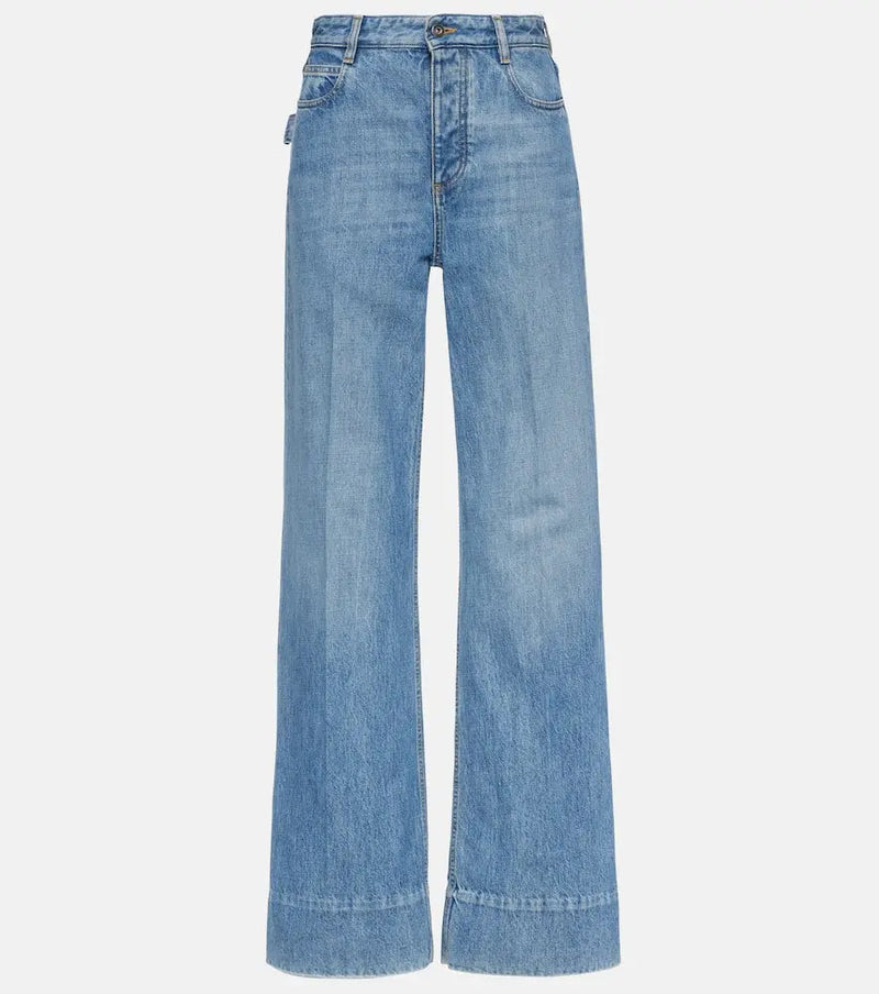 Bottega Veneta Mid-rise wide-leg jeans | LYBSTORE