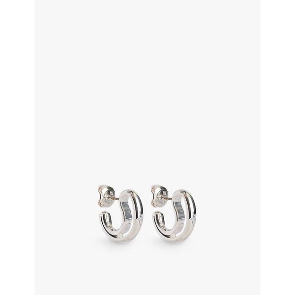 Womens Bottega Veneta Open Drop sterling-silver earrings