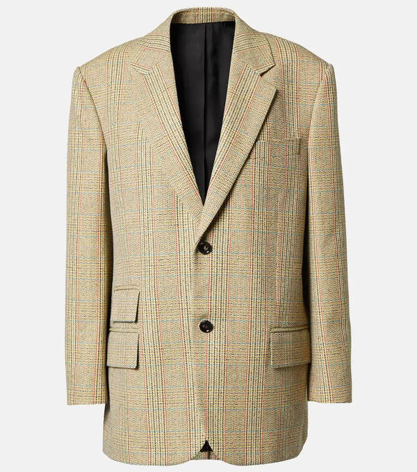 Bottega Veneta Prince of Wales check blazer | LYBSTORE