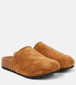 Bottega Veneta Reggie Intrecciato suede mules | LYBSTORE