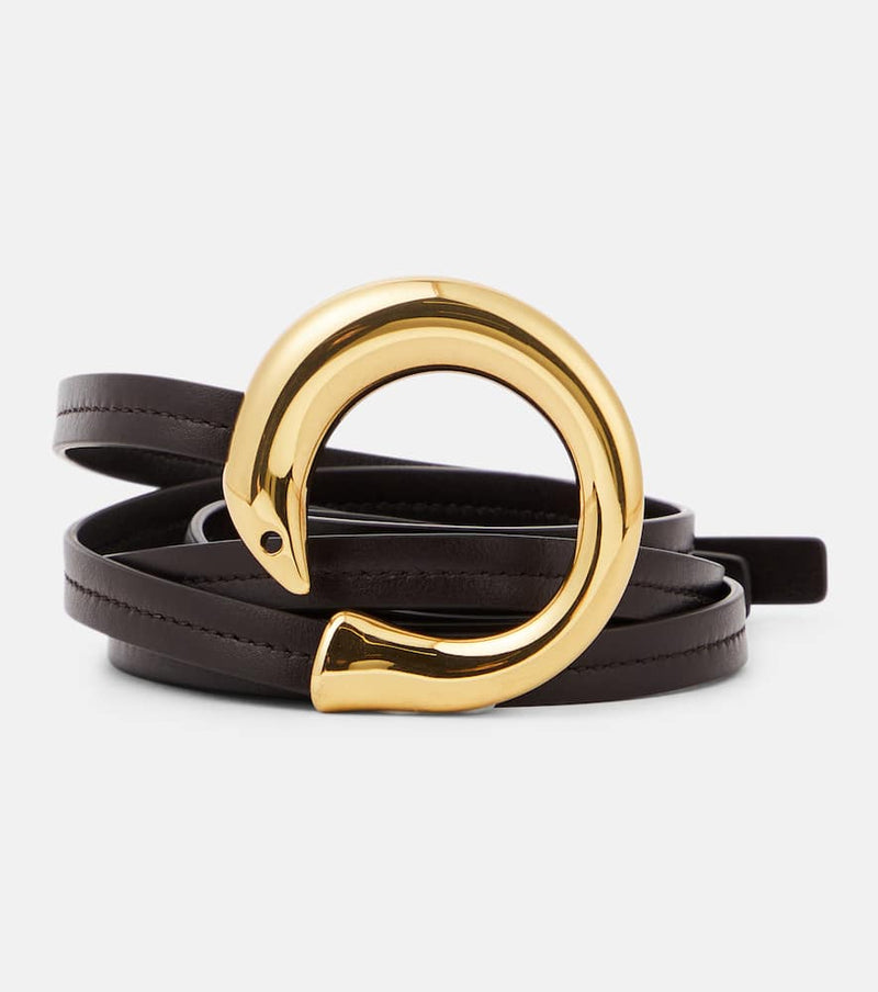 Bottega Veneta Sardine leather belt | LYBSTORE