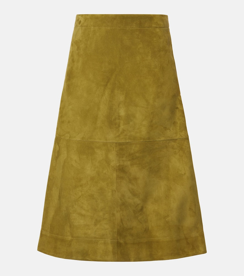 Bottega Veneta Suede midi skirt