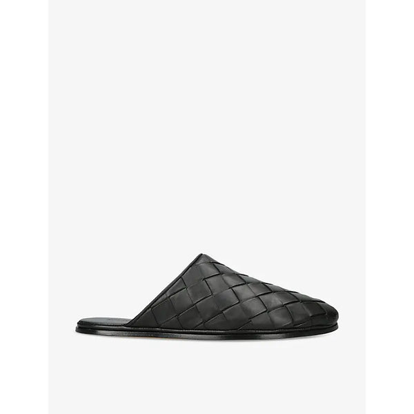 Bottega Veneta Sunday round-toe intrecciato-weave leather mules