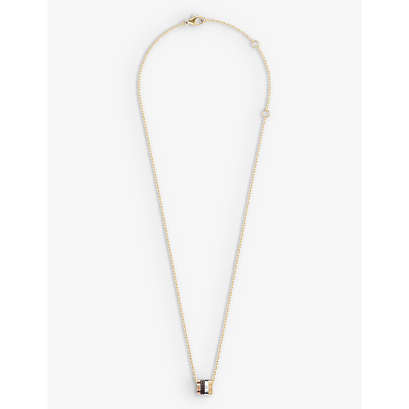 Boucheron Quatre Classique 18ct yellow, white and rose-gold and diamond necklace | LYBSTORE