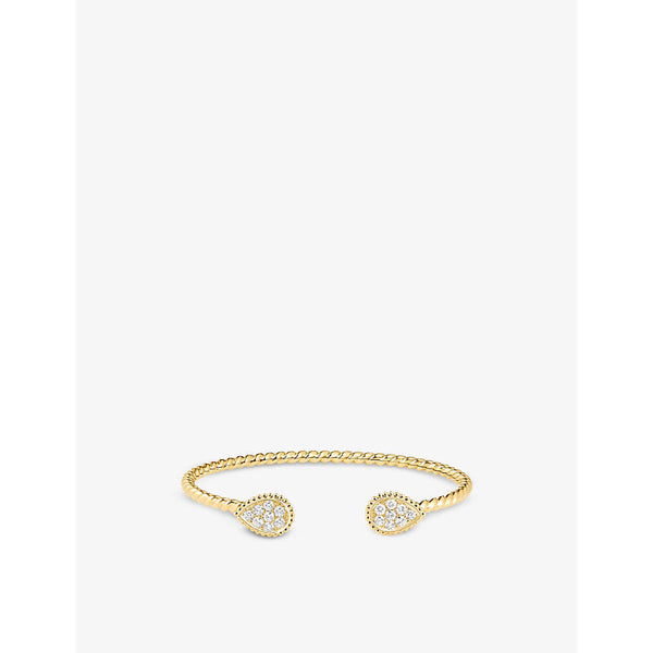 Boucheron Serpent Boh&egrave;me Diamants S 18ct yellow-gold and 0.64ct round diamond bangle