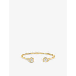 Boucheron Serpent Boh&egrave;me Diamants S 18ct yellow-gold and 0.64ct round diamond bangle | LYBSTORE