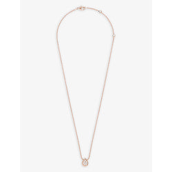 Boucheron Serpent Bohème 18ct rose-gold and 0.14ct diamond pendant necklace | LYBSTORE