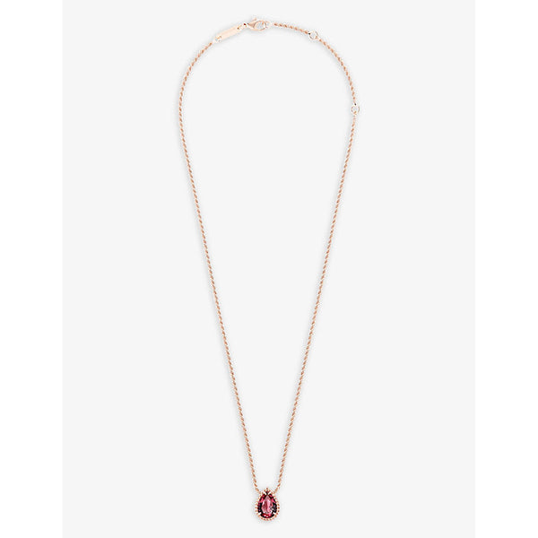 Boucheron Serpent Boheme 18ct rose-gold and rhodolite pendant | LYBSTORE