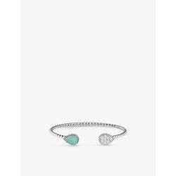 Boucheron Serpent Bohème 18ct white-gold, 1.1ct aquaprase bracelet