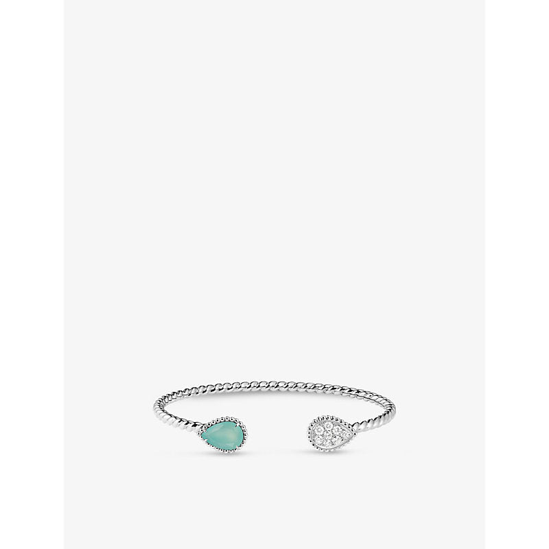 Boucheron Serpent Bohème 18ct white-gold, 1.1ct aquaprase bracelet