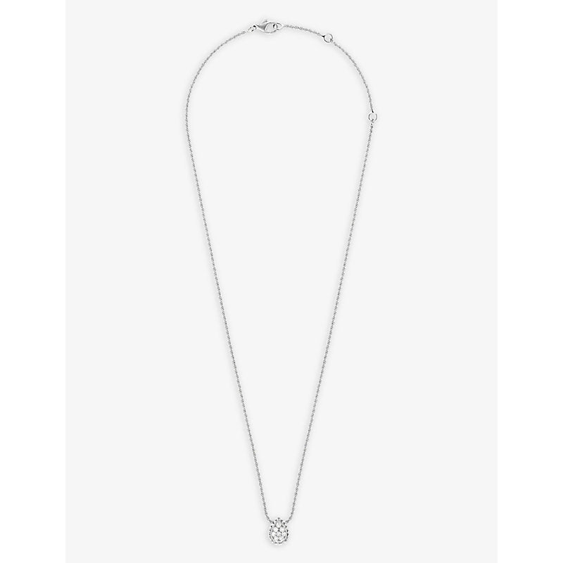 Boucheron Serpent Bohème 18ct white-gold and 0.13ct diamond pendant necklace | LYBSTORE