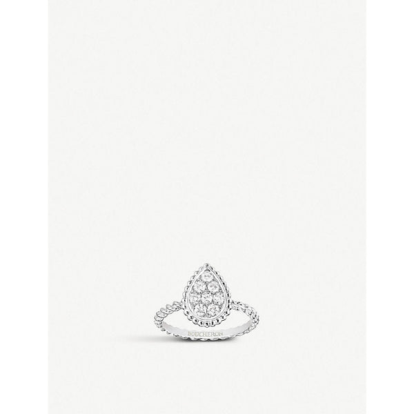 Boucheron Serpent Bohème 18ct white-gold and 0.32ct brilliant-cut diamond ring | LYBSTORE