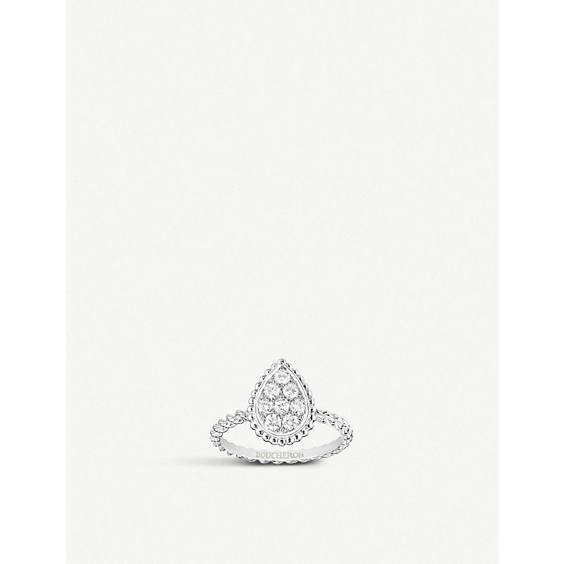 Boucheron Serpent Bohème 18ct white-gold and 0.32ct brilliant-cut diamond ring | LYBSTORE