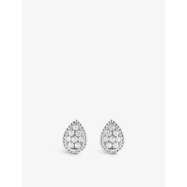 Boucheron Serpent Bohème 18ct white-gold and 0.66ct diamond stud earrings