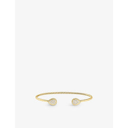 Boucheron Serpent Bohème 18ct yellow-gold and 0.27ct brilliant-cut diamond bangle bracelet