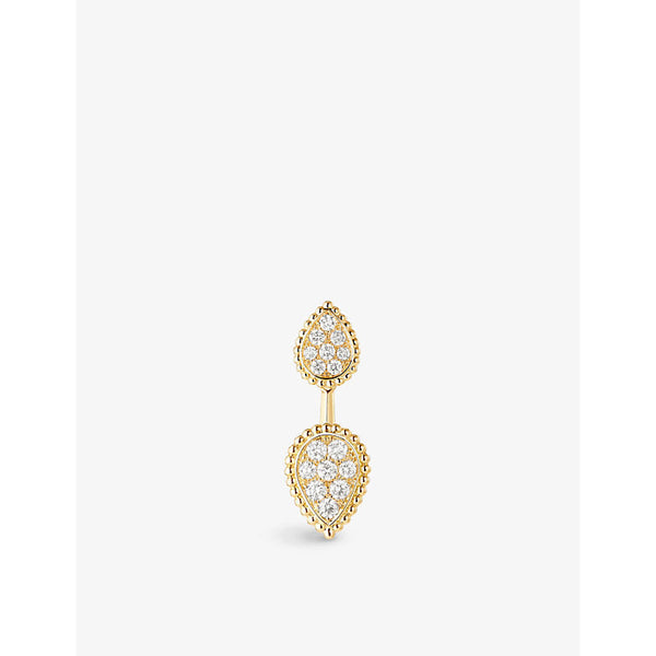 Boucheron Serpent Bohème 18ct yellow-gold and 0.49ct diamond single earring