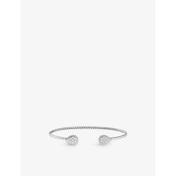 Boucheron Serpent Bohème double motif 18ct white-gold and 0.26ct diamond bracelet