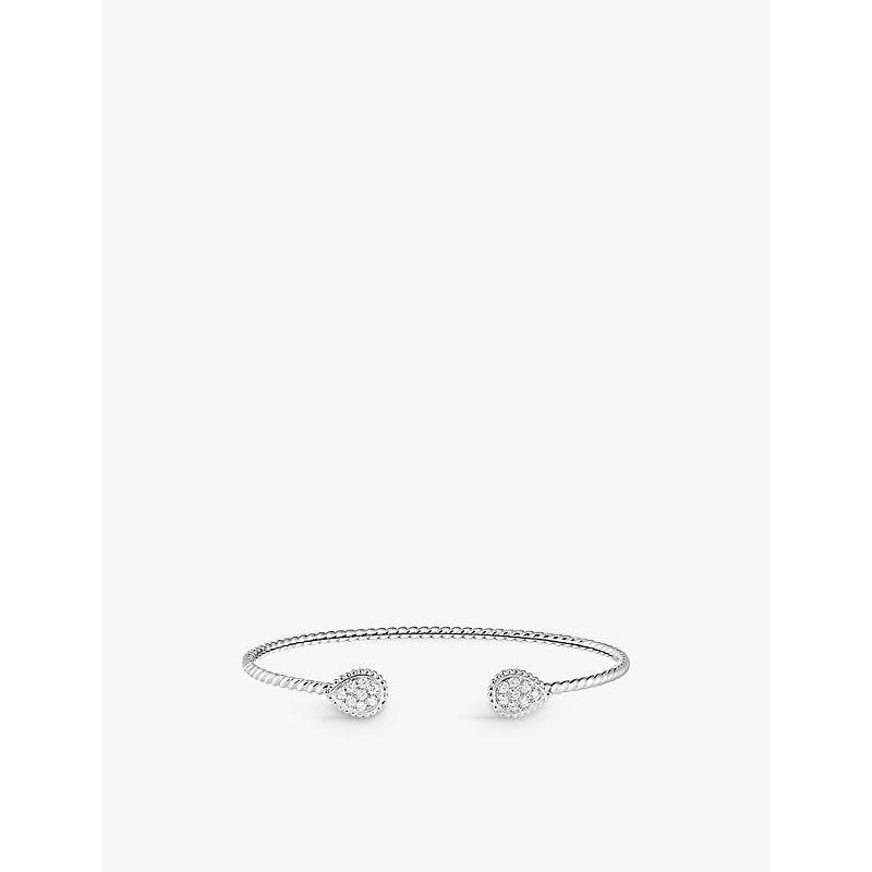 Boucheron Serpent Bohème double motif 18ct white-gold and 0.26ct diamond bracelet